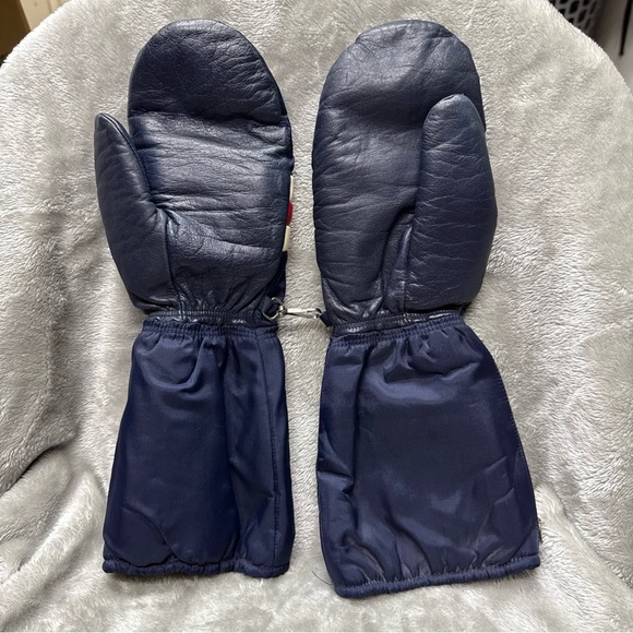 Vintage 1970s 1980s MONTGOMERY WARD Nylon Ski Snow Vest Mittens Glove Mens M - Picture 9 of 9